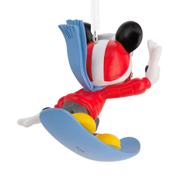 Collectable Disney Mickey Mouse On Snowboard Ornament - Planet Toys